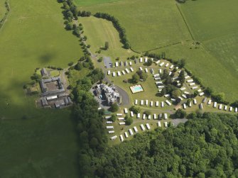 General oblique aerial view of Dankeith House and policies, taken from the SW.