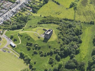 General oblique aerial view of Dundonald Castle, taken from the NW.