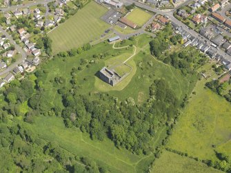 General oblique aerial view of Dundonald Castle, taken from the SW.