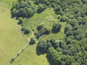 General oblique aerial view of Auchans House, taken from the NW.