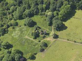 General oblique aerial view of Auchans House, taken from the NE.
