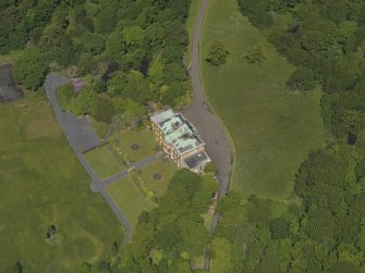 Oblique aerial view of Montgreenan House, taken from the SE.