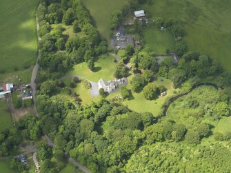 General oblique aerial view of Kennox House and policies, taken from the E.