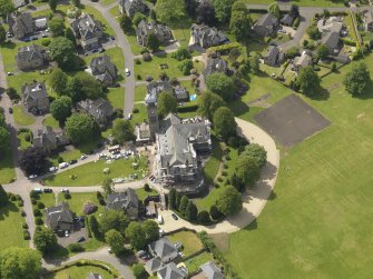 Oblique aerial view of Mount Zion Church, taken from the NE.