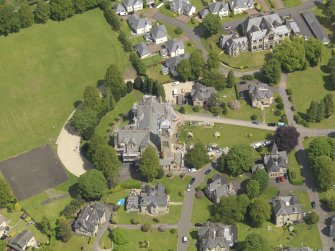 Oblique aerial view of Mount Zion Church, taken from the SW.