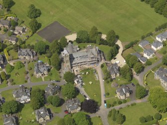 Oblique aerial view of Mount Zion Church, taken from the SSE.