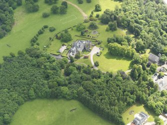 Oblique aerial view of Houston House, taken from the NW.