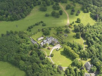 Oblique aerial view of Houston House, taken from the W.