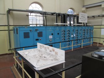 Interior. Former Turbine House/ Power Station (N045070 79625) which latterly housed the control panel for the Effluent Treatment Plant