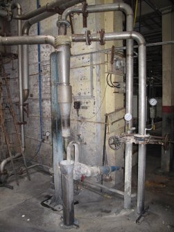 Interior. Building 2. Stock Preparation House, ground floor. No.5 machine hydrochlone.