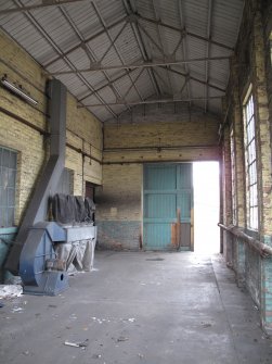 Interior. Adjacent to Building 21. NO45084 19447 - Possible electric locomotive shed, looking north.
