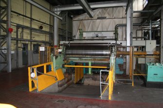 Interior. Building 18, ground floor. No. 6 Papermaking Machine, dry end.
