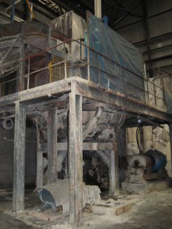 Interior. Building 1, Wood Pulp Store. View of Hydrapulper. Motor to right of image