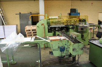 Interior. Adjacent to Building 7, Finishing section. View of  A4 sheet cutting and sorting area (building 70A)
