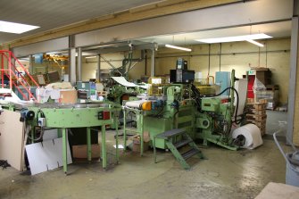 Interior. Adjacent to Building 7, Finishing Section. View of A4 sheet cutting and sorting (building 70A)