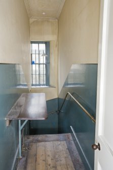 Interior. Ground floor. Stair to basement including butler's table.