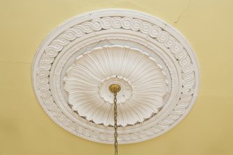 Interior. Ground floor. Dining room. Ceiling rose. Detail