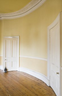 Interior. Ground floor. Dining room. Curved doors. Detail