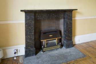 Interior. Ground floor. Dining room. Fireplace. Detail