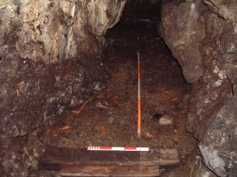 Trench 17 from the S showing context C17.06b (Scales = 2m & 0.5m)