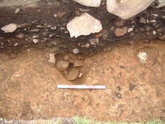 Trench 14, feature F14.07 from ENE (Scale = 0.5m)