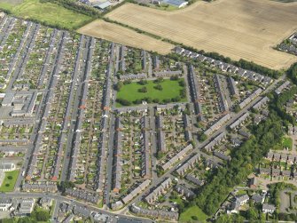 Oblique aerial view centred on the village, taken from the WSW.