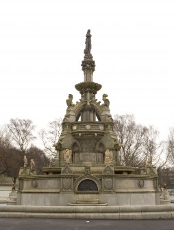 View of the Stewart Memorial Fountain, Kelvingrove Park, Glasgow after restoration, taken from WNW