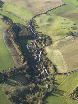 General oblique aerial view centred on the village, taken from the ENE.