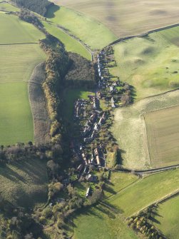 General oblique aerial view centred on the village, taken from the ENE.