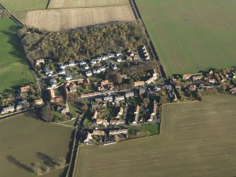 General oblique aerial view of the village, taken from the WSW.