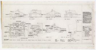 Site plan, plans, elavations and section of propsed house at Mansfield.