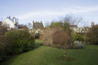 Garden and dovecot from south.