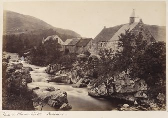View of Mill of Auchendryne, Aberdeenshire.
Titled: 'Mill on Clunie Water - Braemar'.

