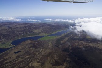 General oblique aerial view of Loch Brora, taken from the WNW.