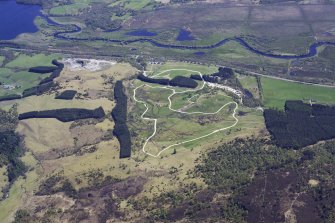 Oblique aerial view centred on the Highland Wildlife Park, taken from the NW.