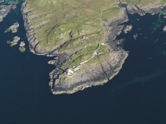 Oblique aerial view of the Point of Ardnamurchan and the Ardnamurchan lighthouse, taken from the WNW.