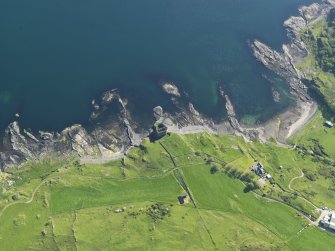 Obliqueaerial view of Mingary Castle, taken from the NNE.