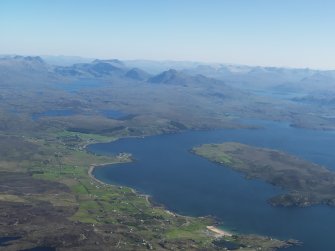 General oblique aerial view of Loch Ewe, taken from the N.