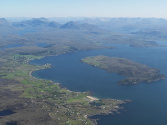 General oblique aerial view of Loch Ewe, taken from the N.