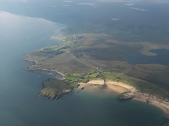 General oblique aerial view of Camas Na Muic and Firemore, looking towards Inverasdale, taken from the N.