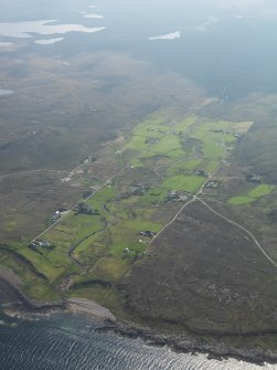 General oblique aerial view of South Erradale crofting township, taken from the W.