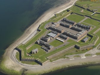 Oblique aerial view of Fort George, taken from the SW.