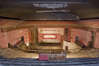 Interior. Auditorium. Gallery. Elevated view from SW