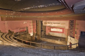 Interior. Auditorium. Gallery. Elevated view from SSE