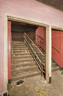 Interior. Gallery access steps. Detail