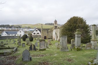 General view from E showing part of burial ground.