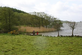 View of crannog, taken from the NW.