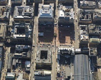 Oblique aerial view centred on George Square, taken from the N.