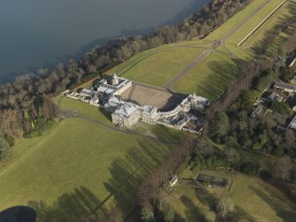 General oblique aerial view of the estate centred on Hopetoun House, taken from the SW.
