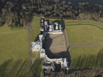 General oblique aerial view centred on Hopetoun House, taken from the S.